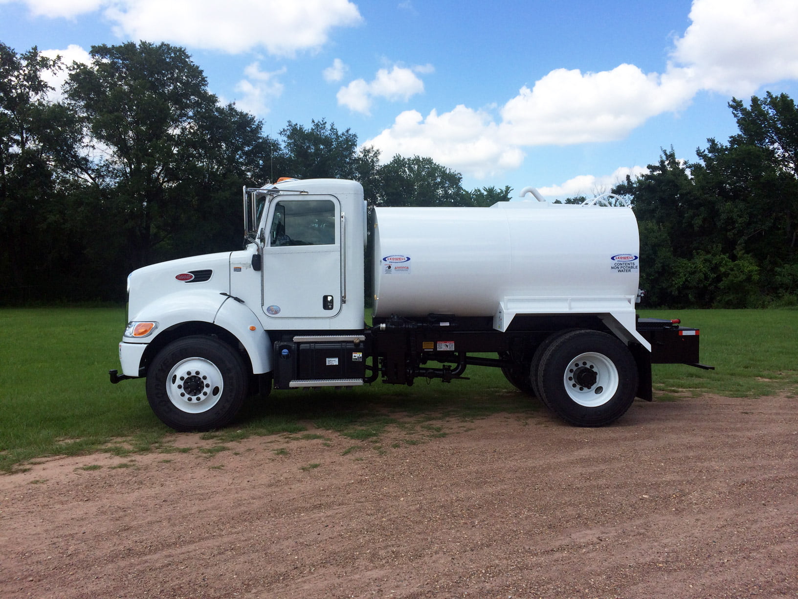 2,000 gallon water truck for sale custom manufactured by ledwell