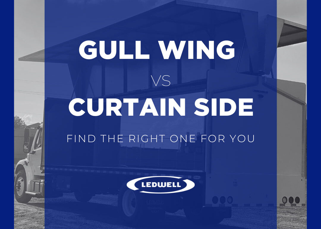 Gull Wing or curtain side truck. Compare transportation options.