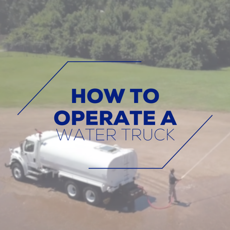 how to operate a water truck