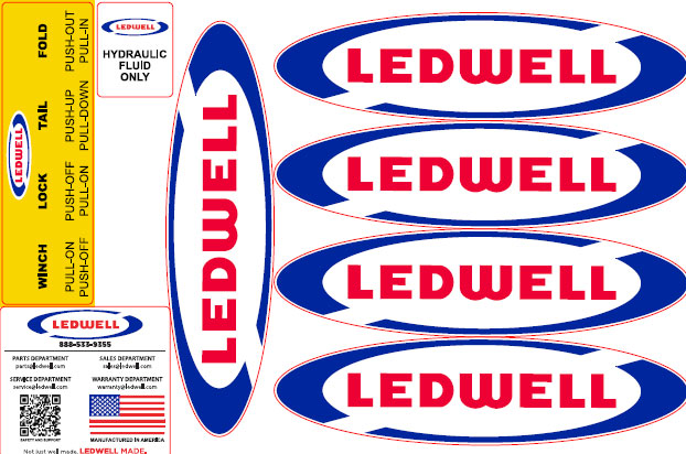 Ledwell Parts - HydraTail Truck Decal Kit