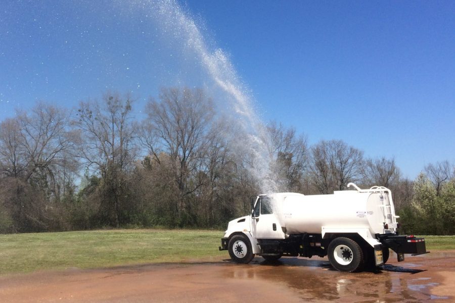Ledwell manufactured Water Truck spraying