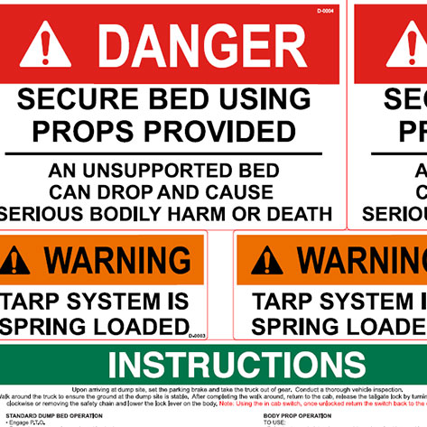 dump truck decals