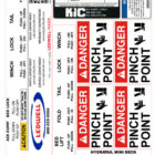 hydraulic trailer warning decals