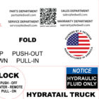 hydraulic truck safety decals