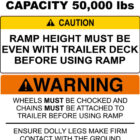 ledwell loading ramp safety decals