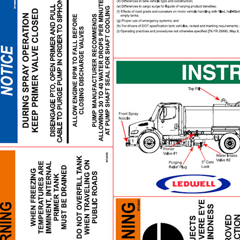 water truck safety decals