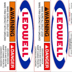 Ledwell Parts - Loading Ramp Decal Kit