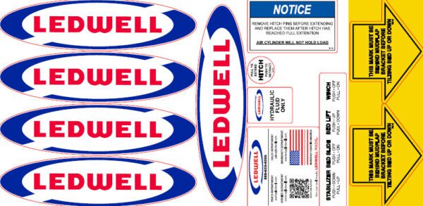 Ledwell Parts - Hybrid Rollback Decal Kit