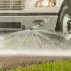 ledwell water truck spray cap spraying water